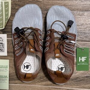 HF Women's Athletic Shoes in Brown and Gray